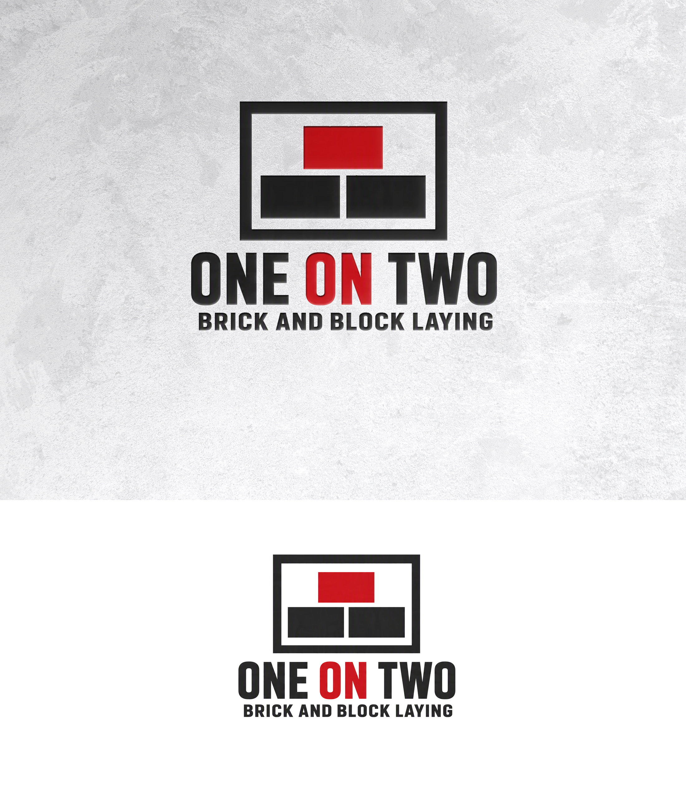 Logo-Design von zamdi für One on Two Brick and Block Laying | Design #37592882