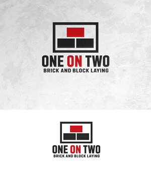 Logo Design by zamdi for One on Two Brick and Block Laying | Design: #37592882