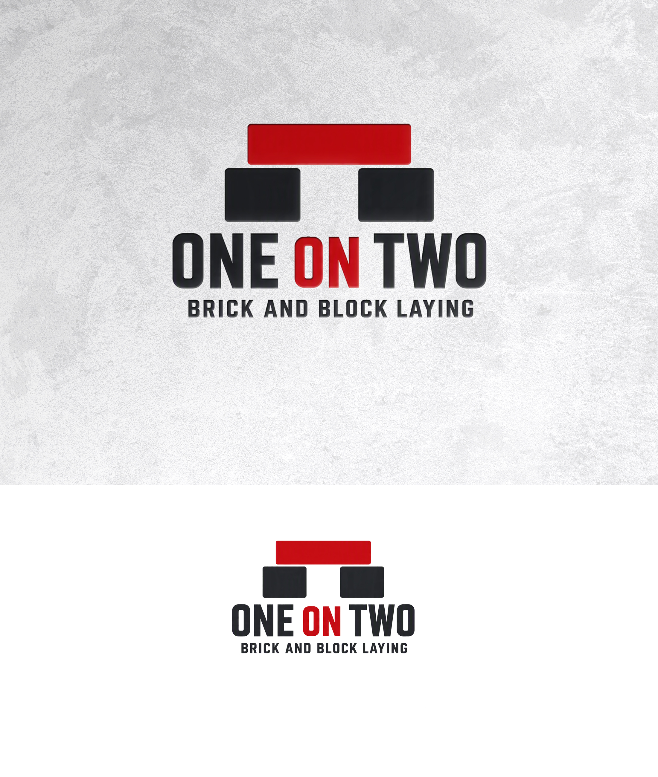 Logo-Design von zamdi für One on Two Brick and Block Laying | Design #37592883