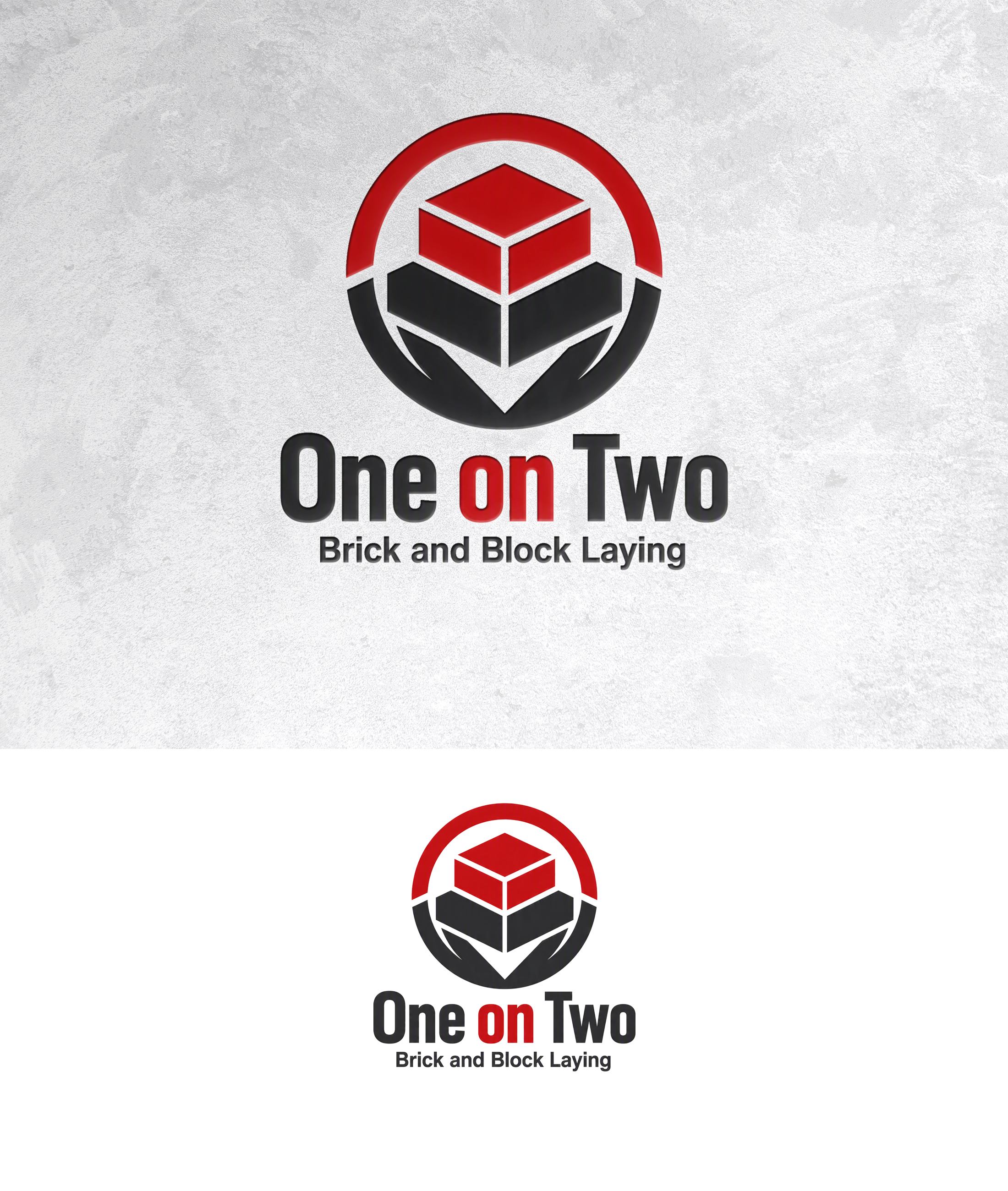 Logo-Design von zamdi für One on Two Brick and Block Laying | Design #37592884