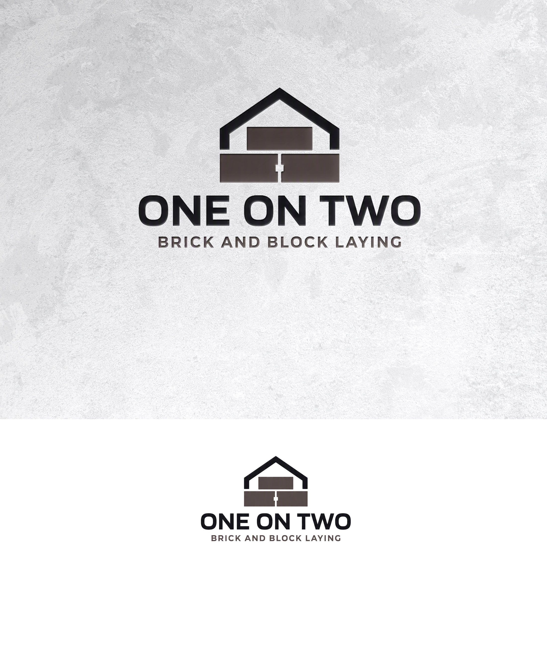 Logo-Design von zamdi für One on Two Brick and Block Laying | Design #37592885
