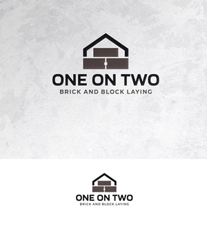 Logo Design by zamdi for One on Two Brick and Block Laying | Design: #37592885