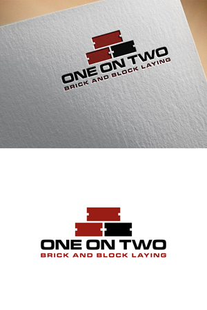 Logo Design by Z0omie99 for One on Two Brick and Block Laying | Design: #37587341