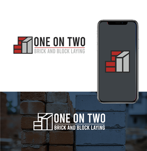Logo Design by Asif  Maqsood for One on Two Brick and Block Laying | Design: #37584384