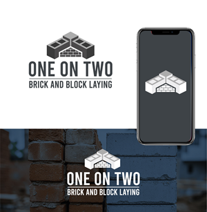 Logo Design by Asif  Maqsood for One on Two Brick and Block Laying | Design: #37584385