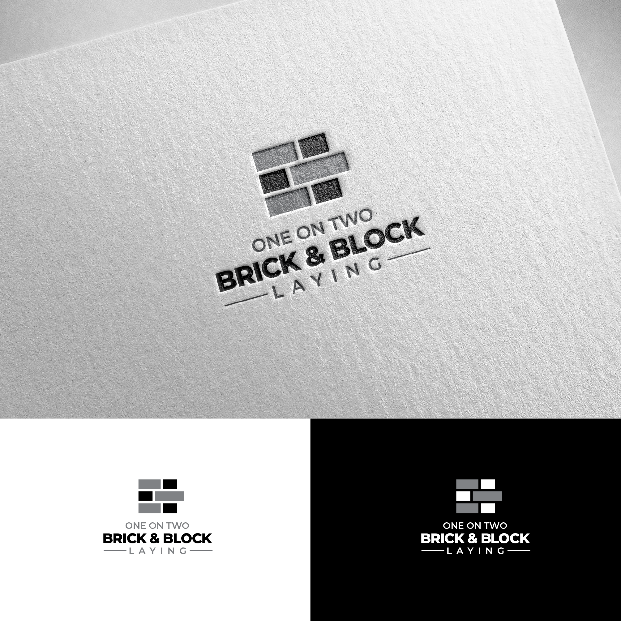 Logo-Design von alzac für One on Two Brick and Block Laying | Design #37590186