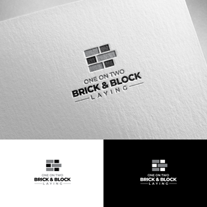 Logo Design by alzac for One on Two Brick and Block Laying | Design: #37590186