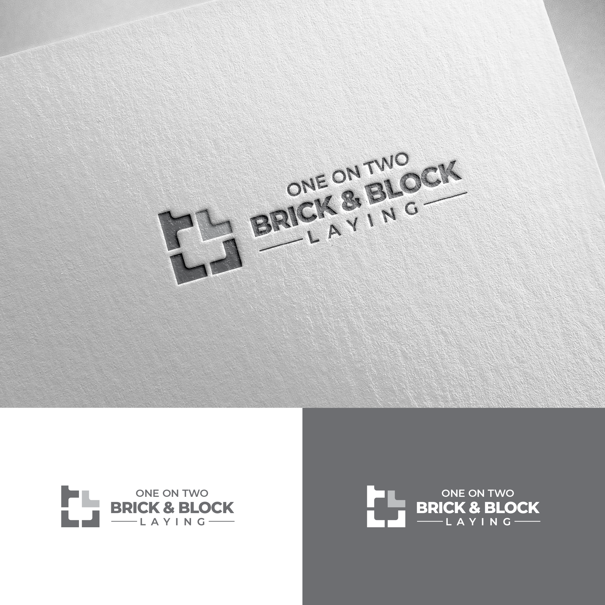 Logo-Design von alzac für One on Two Brick and Block Laying | Design #37590227