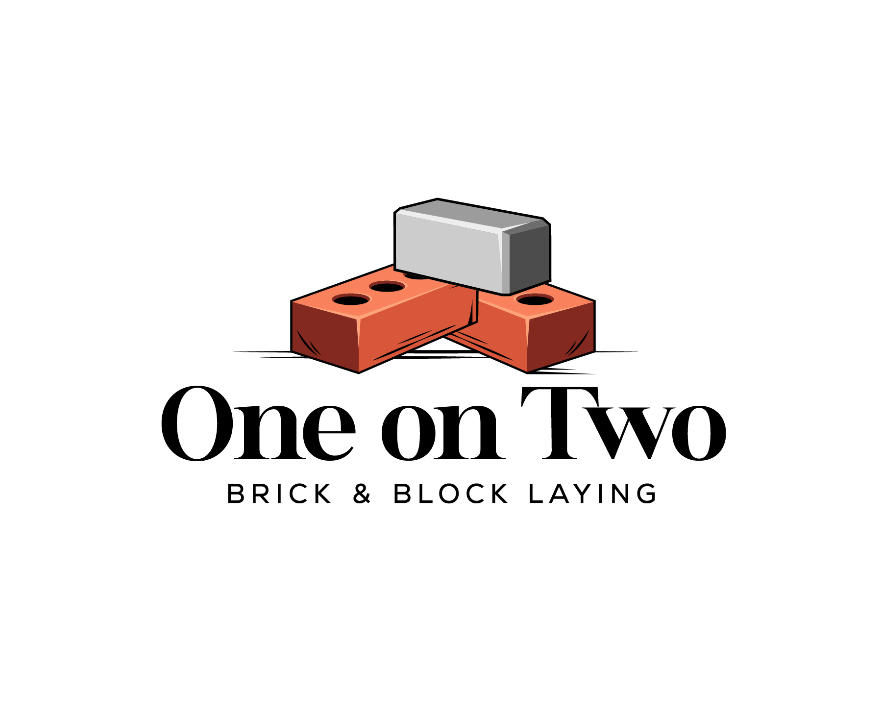 Design de Logo par debdesign pour One on Two Brick and Block Laying | Design #37583663