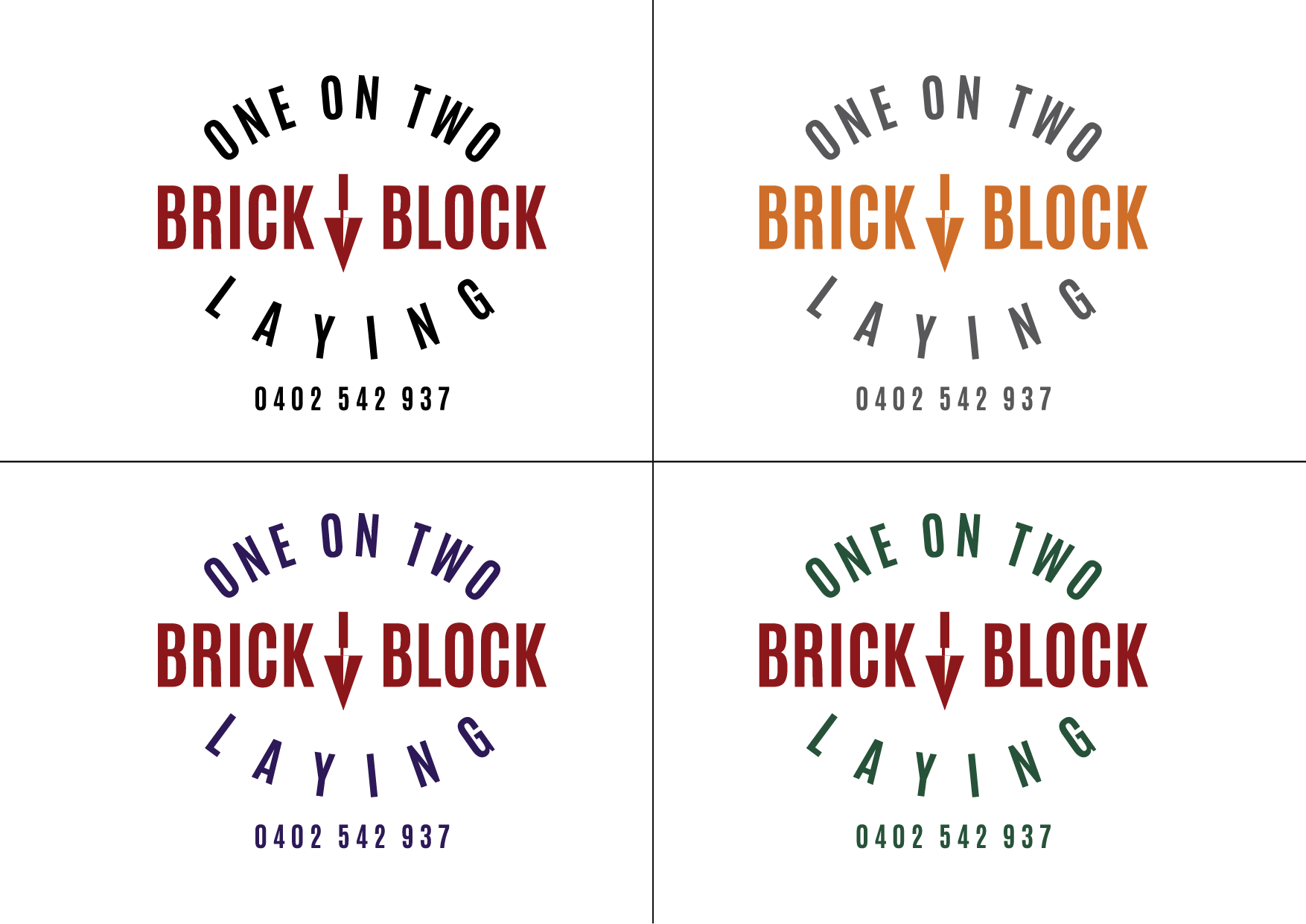 Logo-Design von budiutomobudiutomo2015 für One on Two Brick and Block Laying | Design #37800383