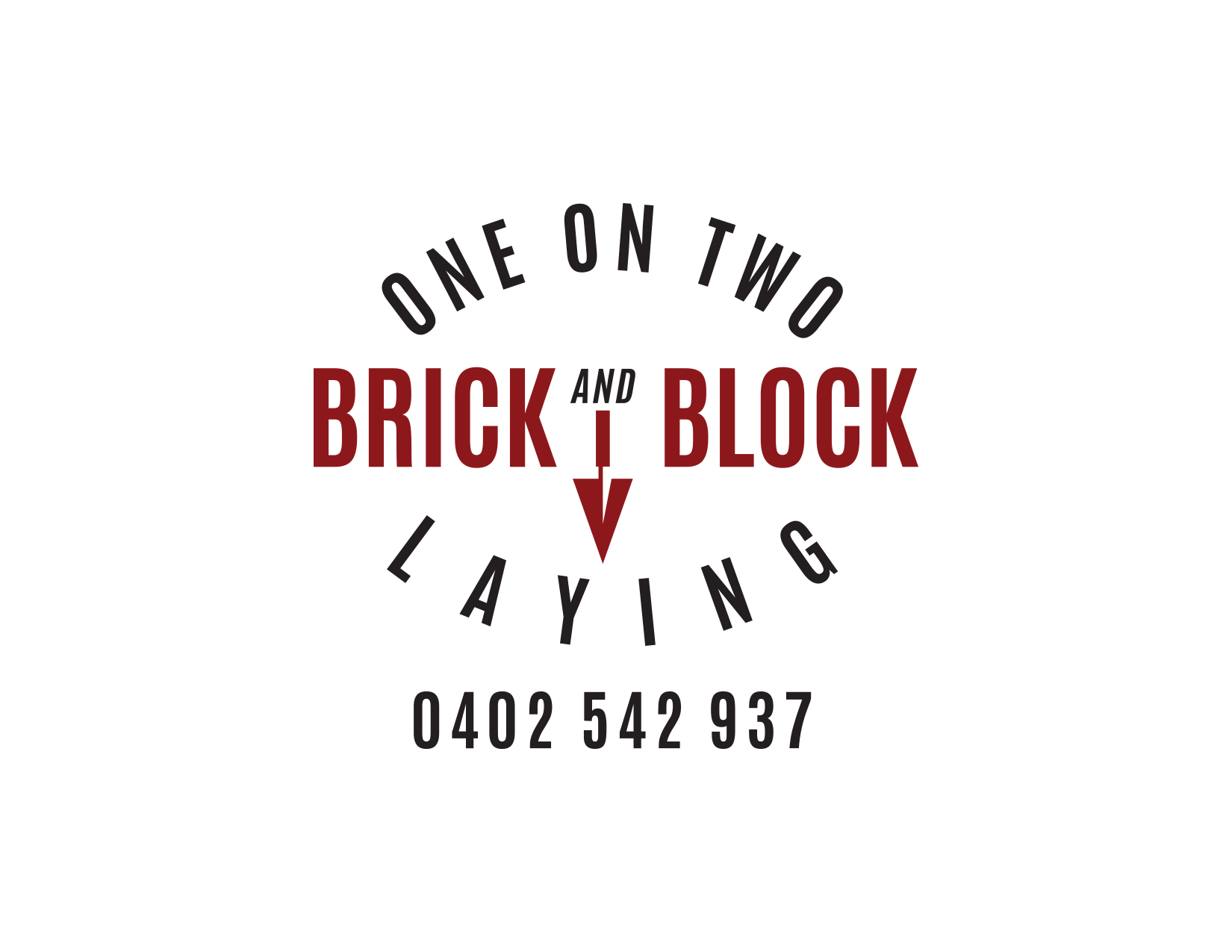 Logo Design by budiutomobudiutomo2015 for One on Two Brick and Block Laying | Design #37809661
