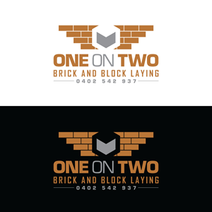 Logo Design by prodesigns99 for One on Two Brick and Block Laying | Design: #37588601
