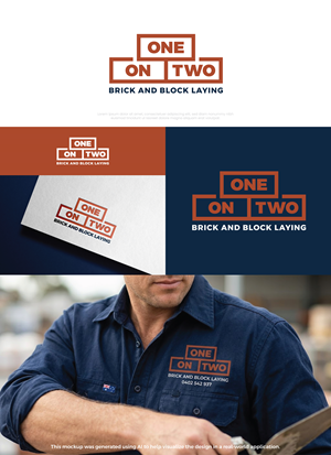 Logo Design by fue for One on Two Brick and Block Laying | Design: #37592894