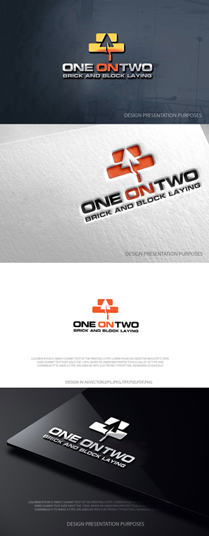 Logo-Design von zebronicgraphic für One on Two Brick and Block Laying | Design: #37583883