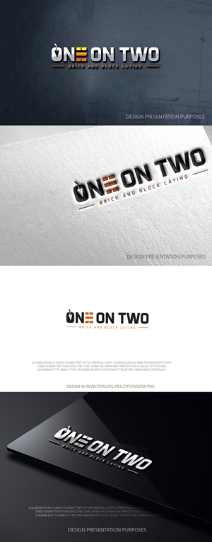 Logo-Design von zebronicgraphic für One on Two Brick and Block Laying | Design: #37583884