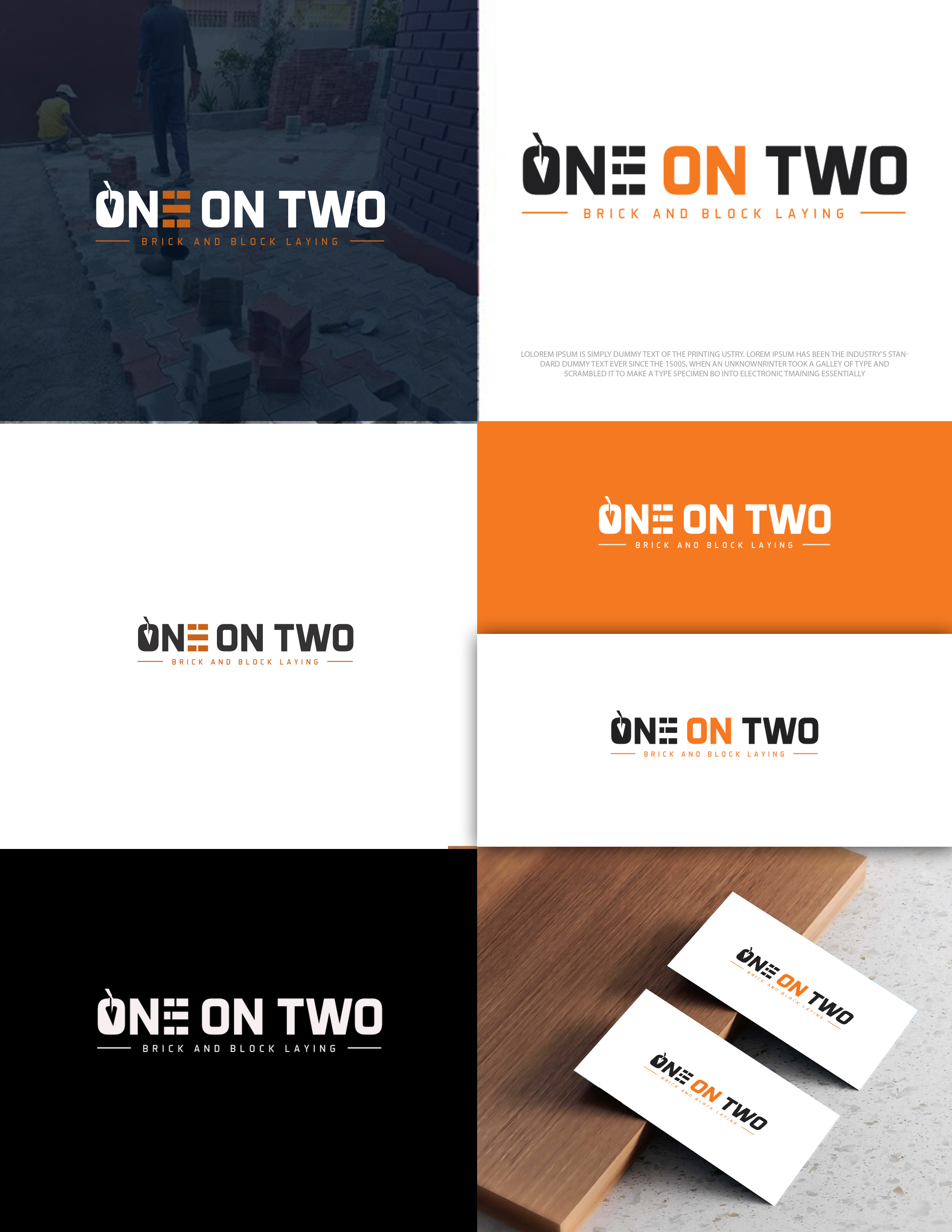 Design de Logo par zebronicgraphic pour One on Two Brick and Block Laying | Design #37583886