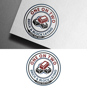 Logo Design by Prodesign81 for One on Two Brick and Block Laying | Design: #37720532