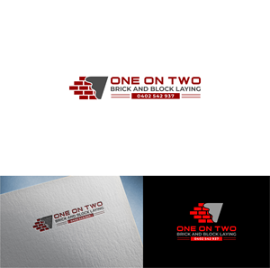 Logo Design by Joenet Jayawarna for One on Two Brick and Block Laying | Design: #37720325