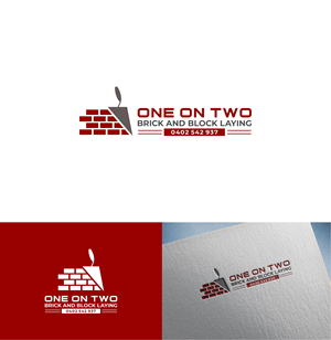 Logo Design by Joenet Jayawarna for One on Two Brick and Block Laying | Design: #37720327