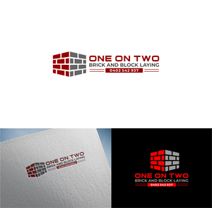 Logo Design by Joenet Jayawarna for One on Two Brick and Block Laying | Design: #37720338