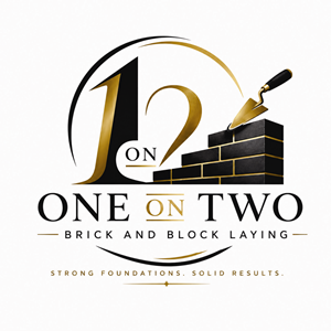 Logo Design by Fortune 2 for One on Two Brick and Block Laying | Design: #37585271