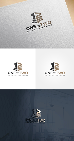 Logo Design by Soonia for One on Two Brick and Block Laying | Design: #37584437