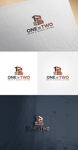 Logo Design by Soonia for One on Two Brick and Block Laying | Design: #37584441