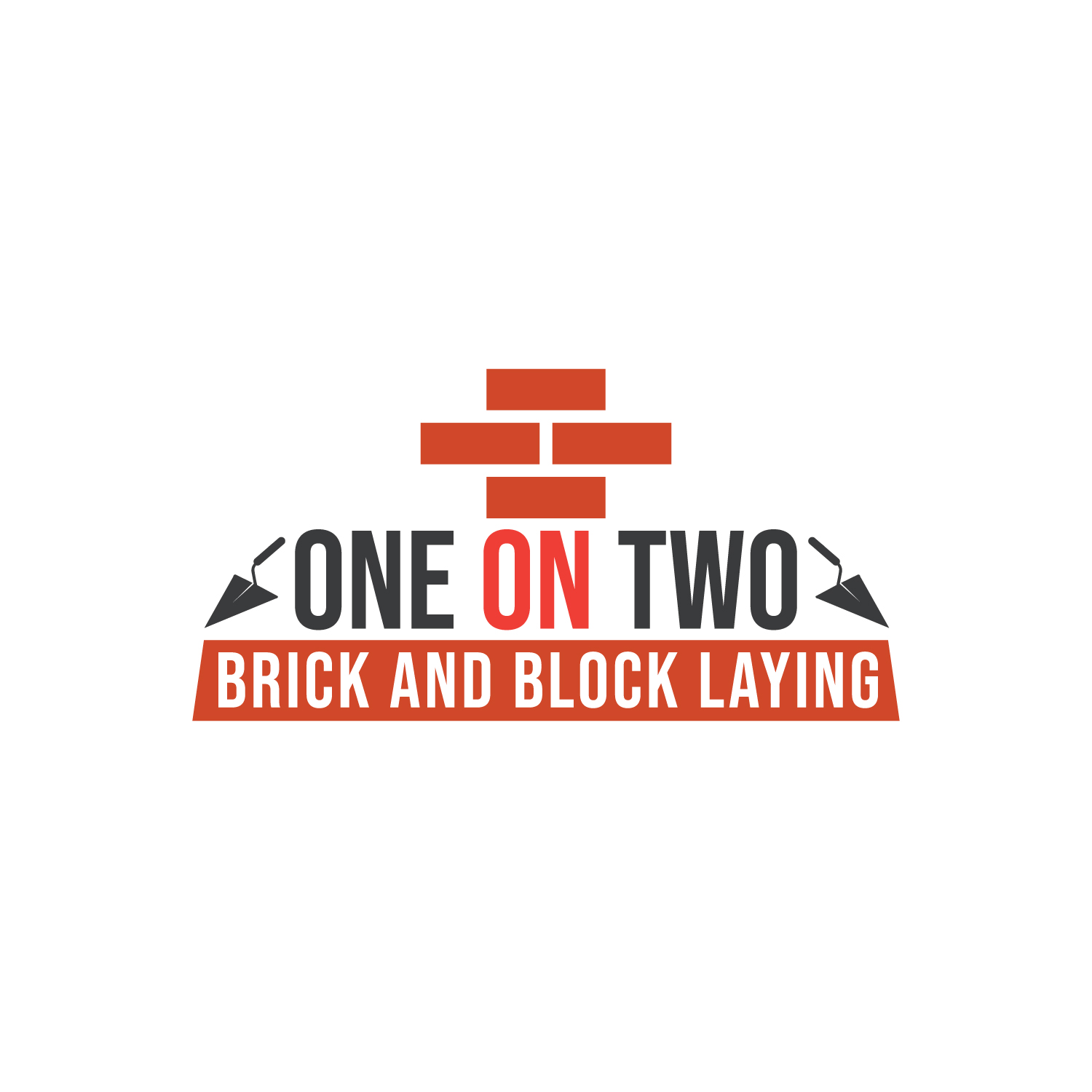 Logo-Design von geni für One on Two Brick and Block Laying | Design #37586014