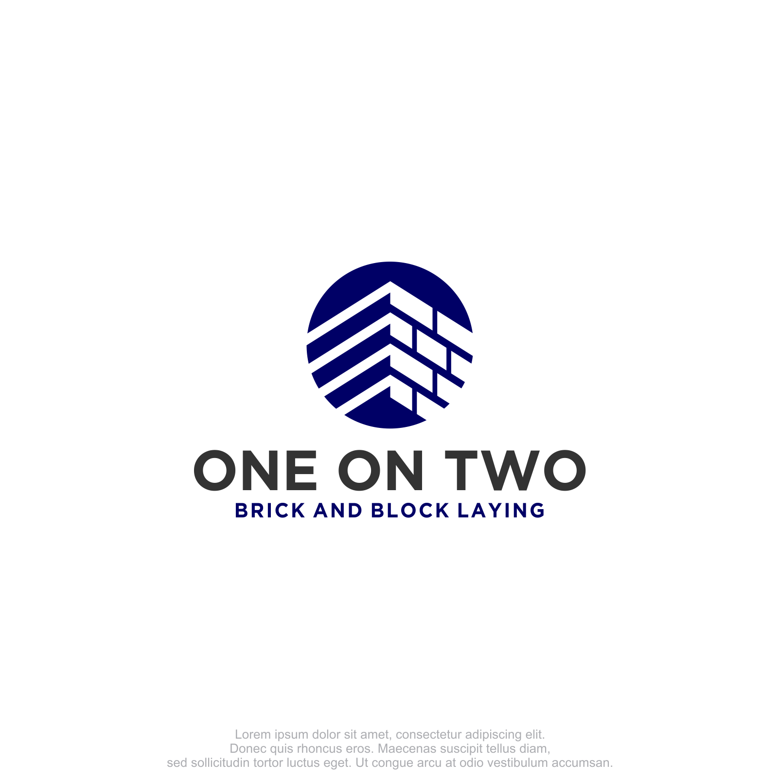 Logo Design by M.Syaiful Huda for One on Two Brick and Block Laying | Design #37584028