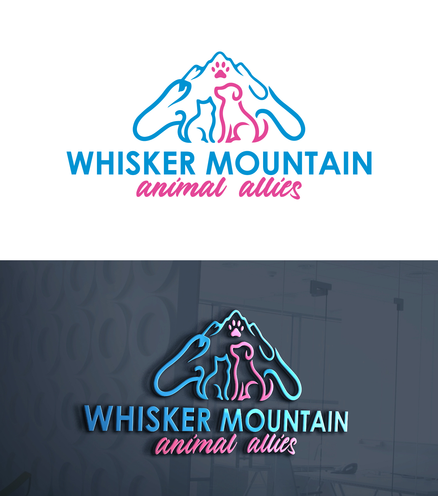 Logo Design by 24ksunny for Whisker Mountain, Inc. | Design #37586142