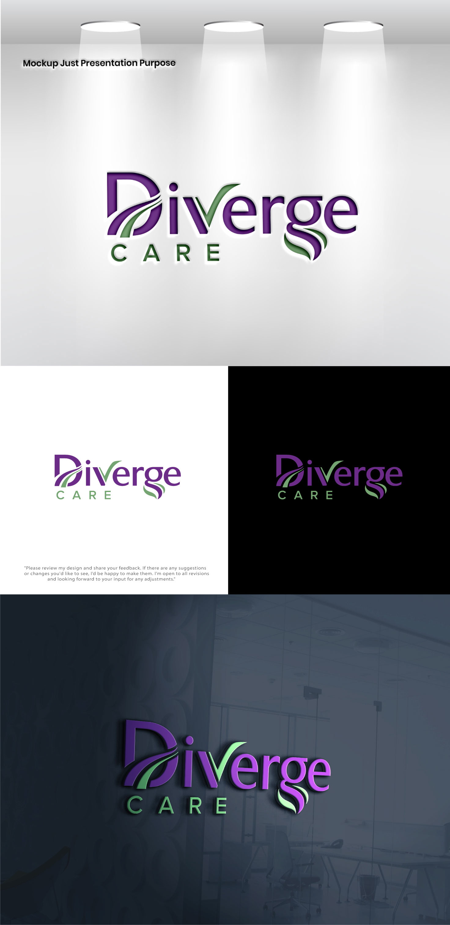 Logo Design by Pixel Signature for Diverge Care | Design #37591692