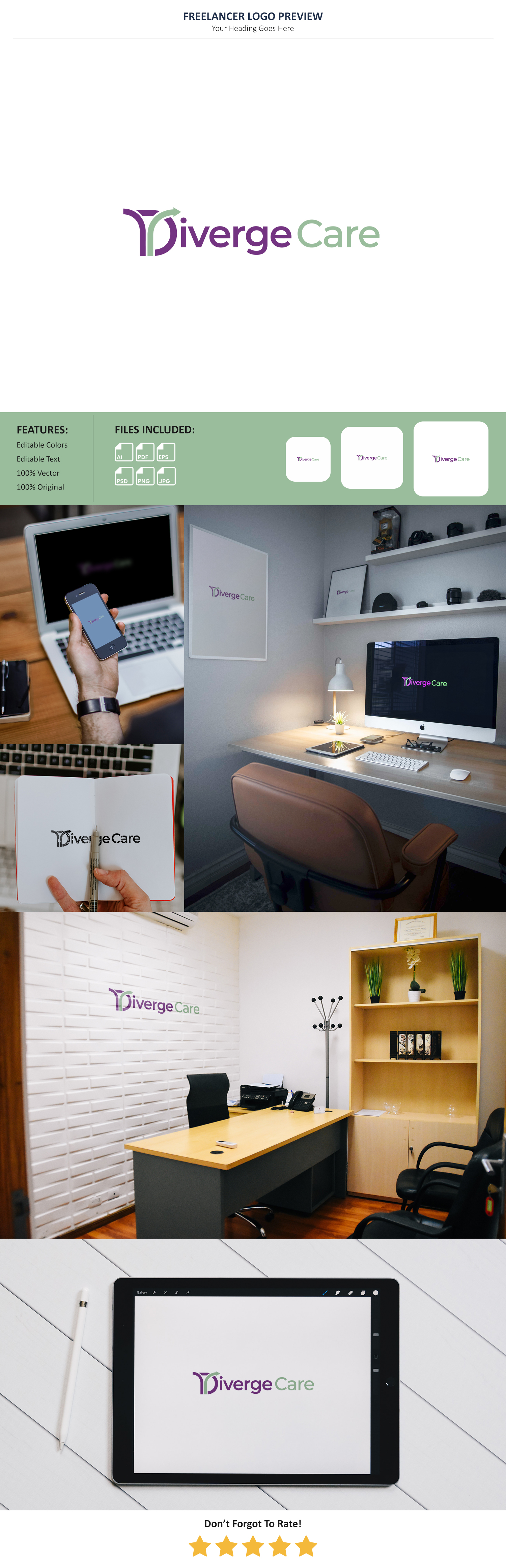 Logo Design by Pixel Signature for Diverge Care | Design #37591696