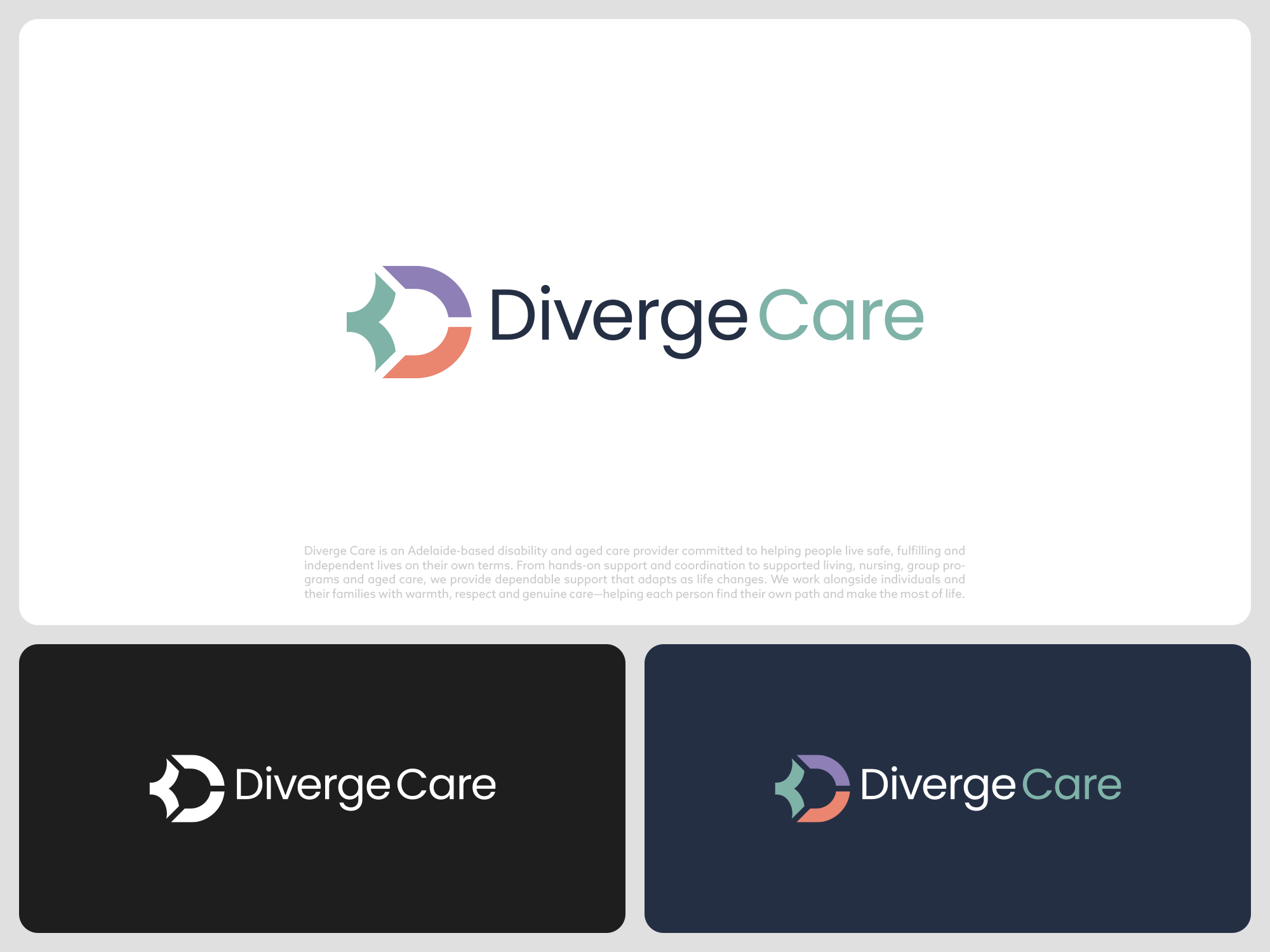 Logo Design by COLOUR CREATIVE for Diverge Care | Design #37596298
