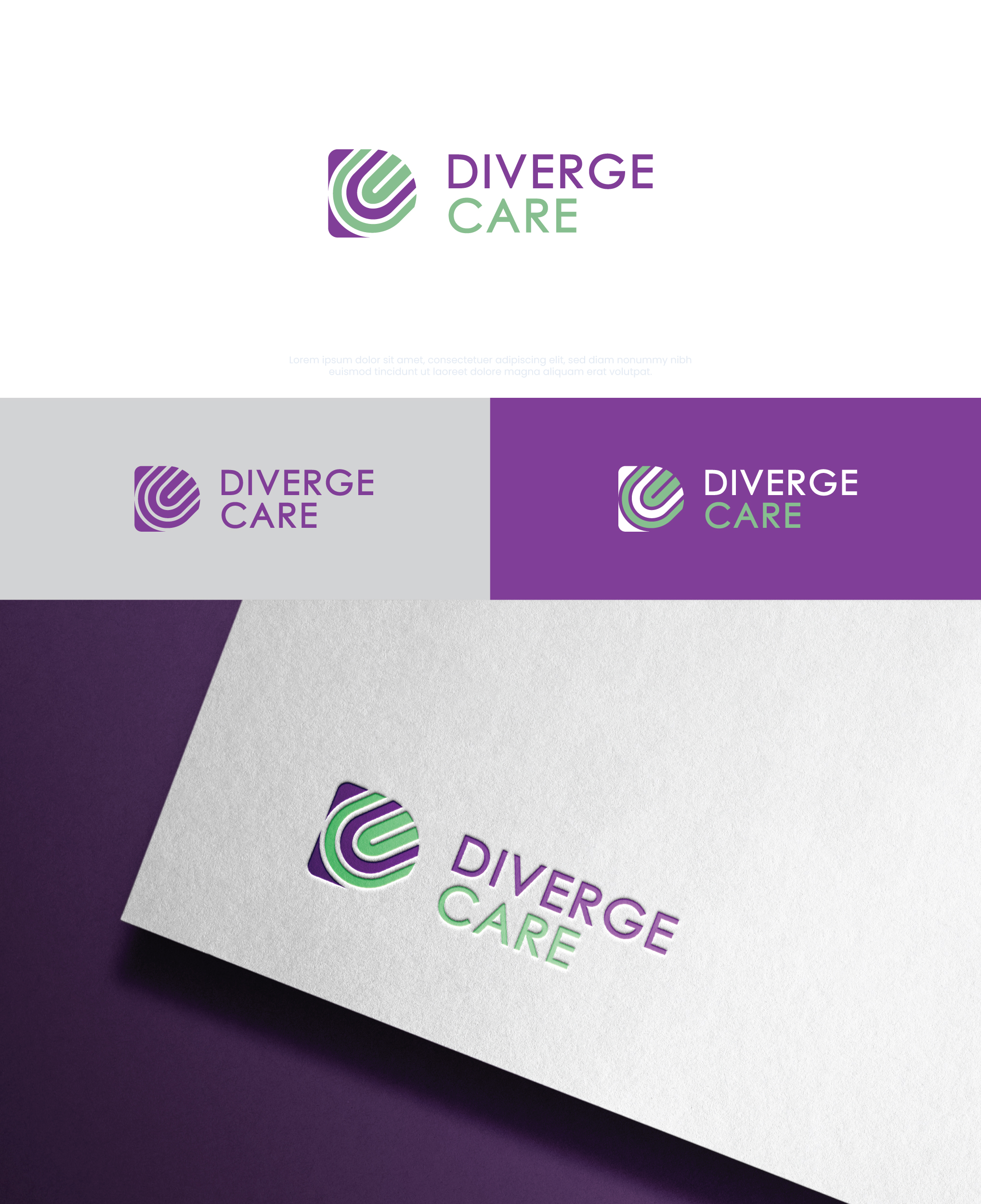 Logo Design by Floc Studio for Diverge Care | Design #37600280