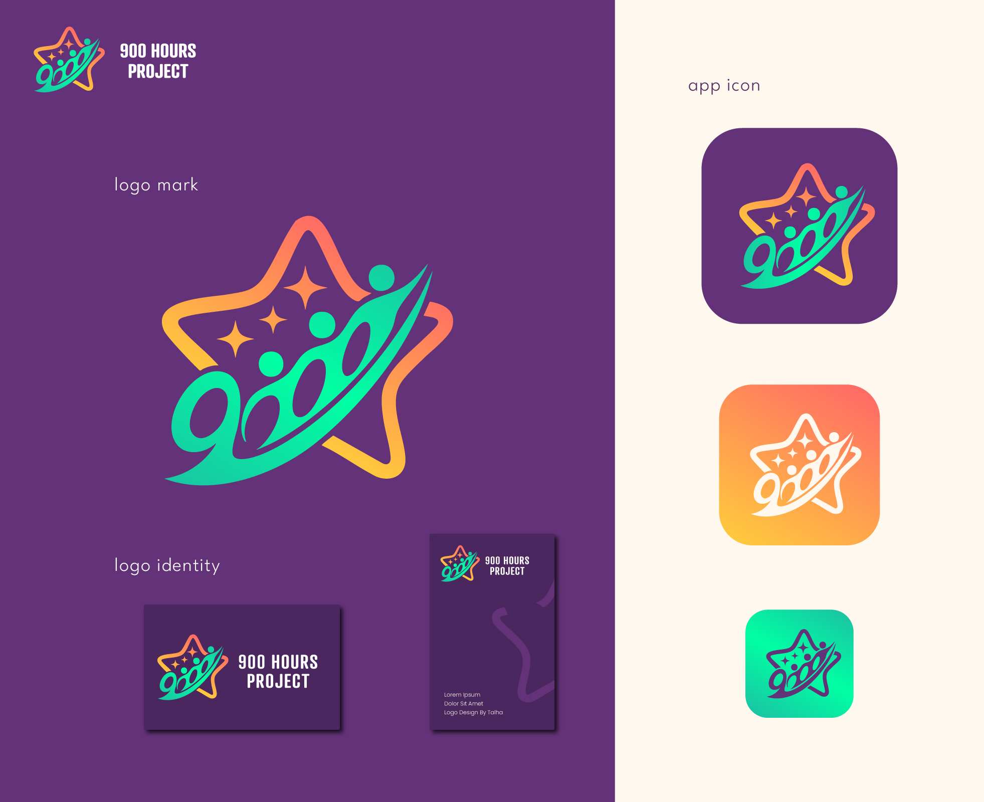 Logo Design by Talha Baslik for 900 Hours Project | Design #37591424