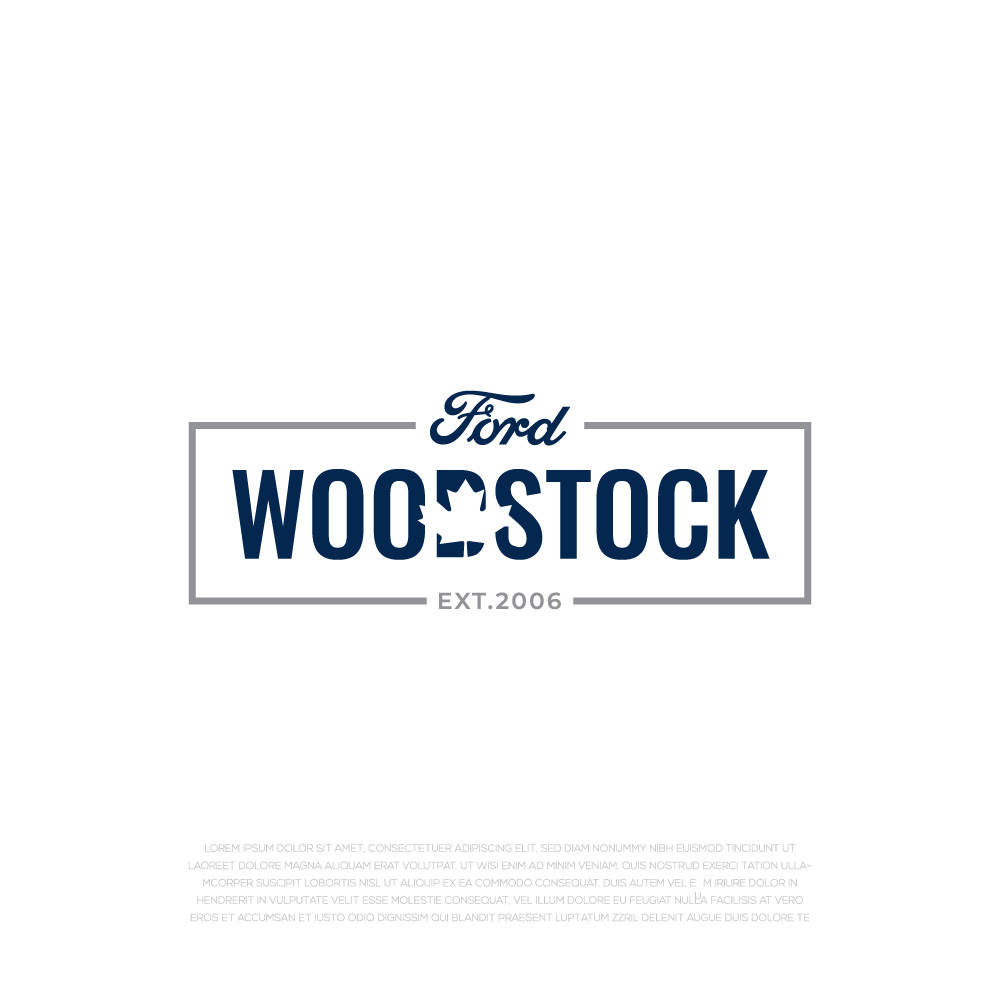 Diseño de Logo por LogoEon para Woodstock ford  | Diseño #37592853