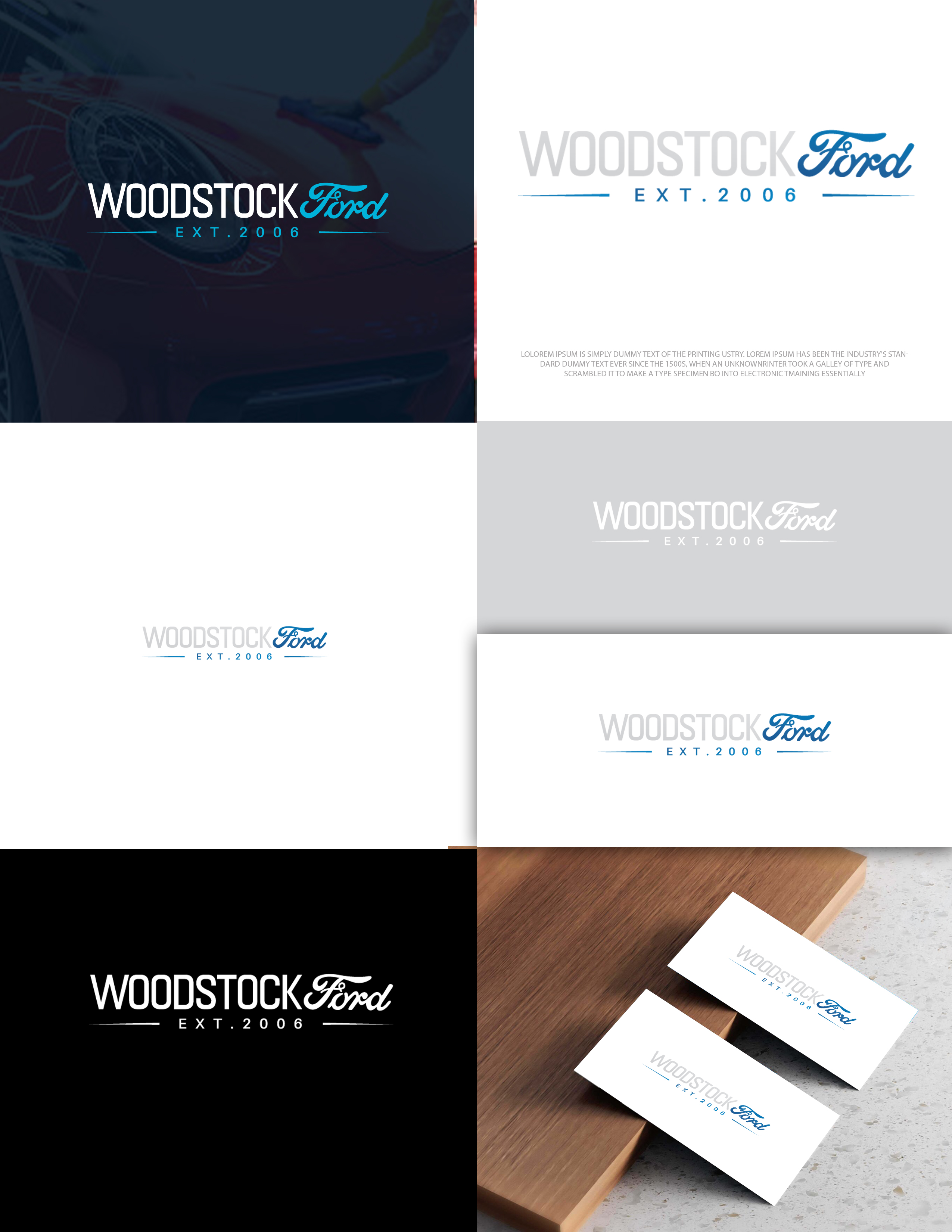 Diseño de Logo por zebronicgraphic para Woodstock ford  | Diseño #37599699