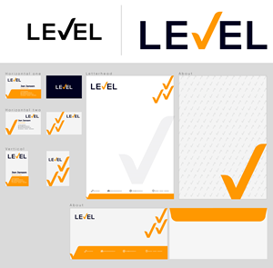 Stationery Design by Eve.A for LEVEL | Design #37602848
