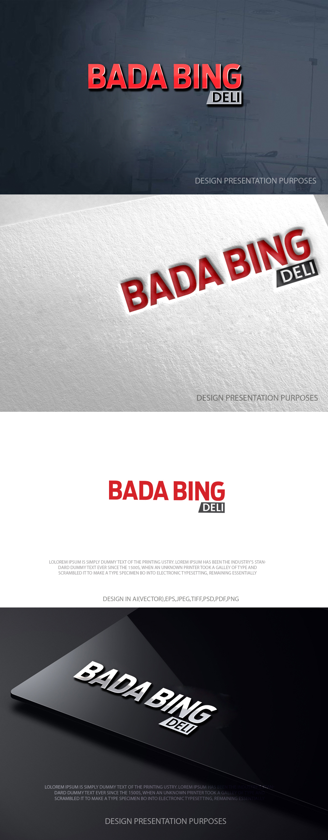 Logo Design by zebronicgraphic for Bada Bing | Design #37607184