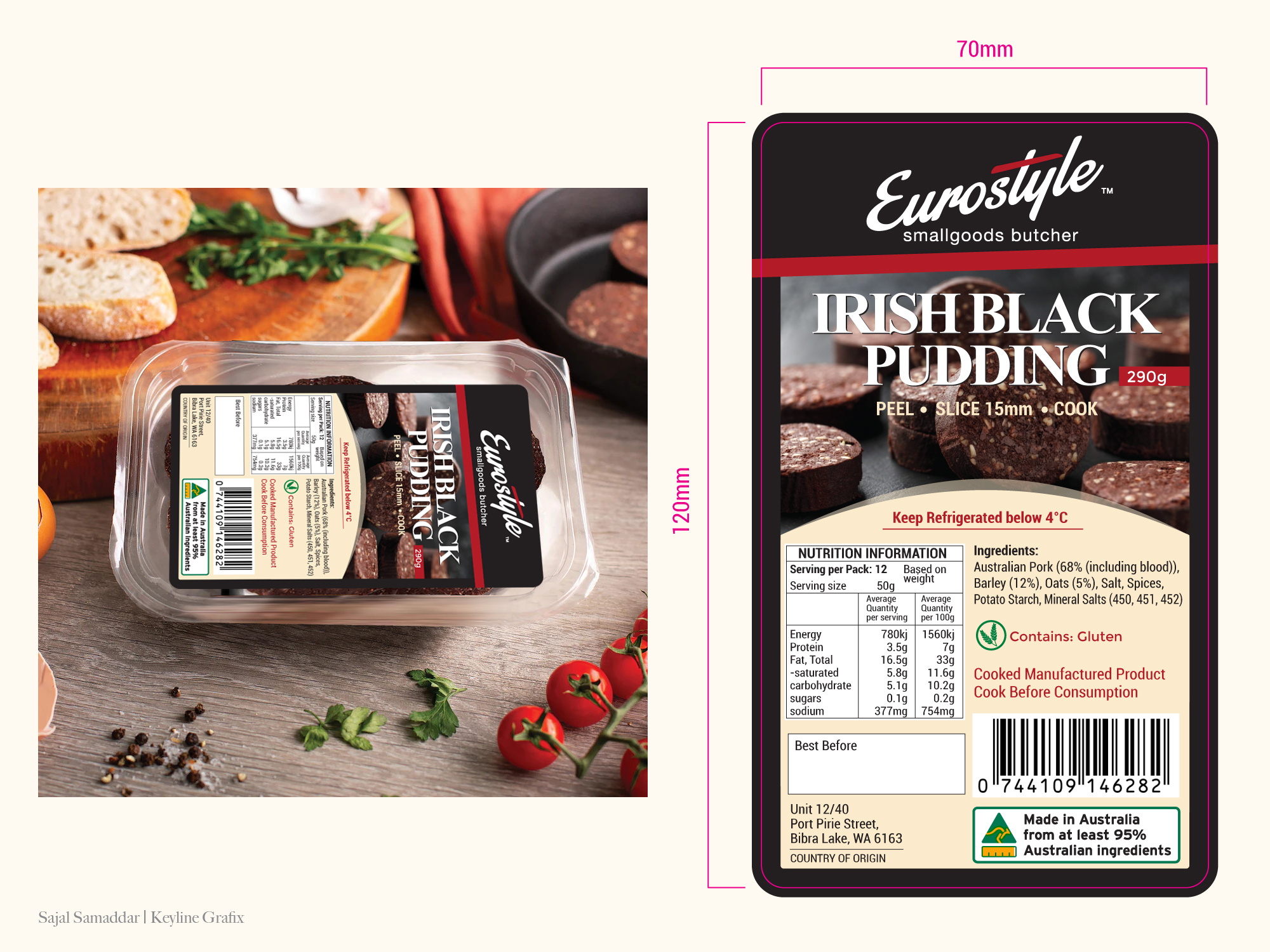 Label Design by Sajal Samaddar for Eurostyle Smallgoods | Design #37622291