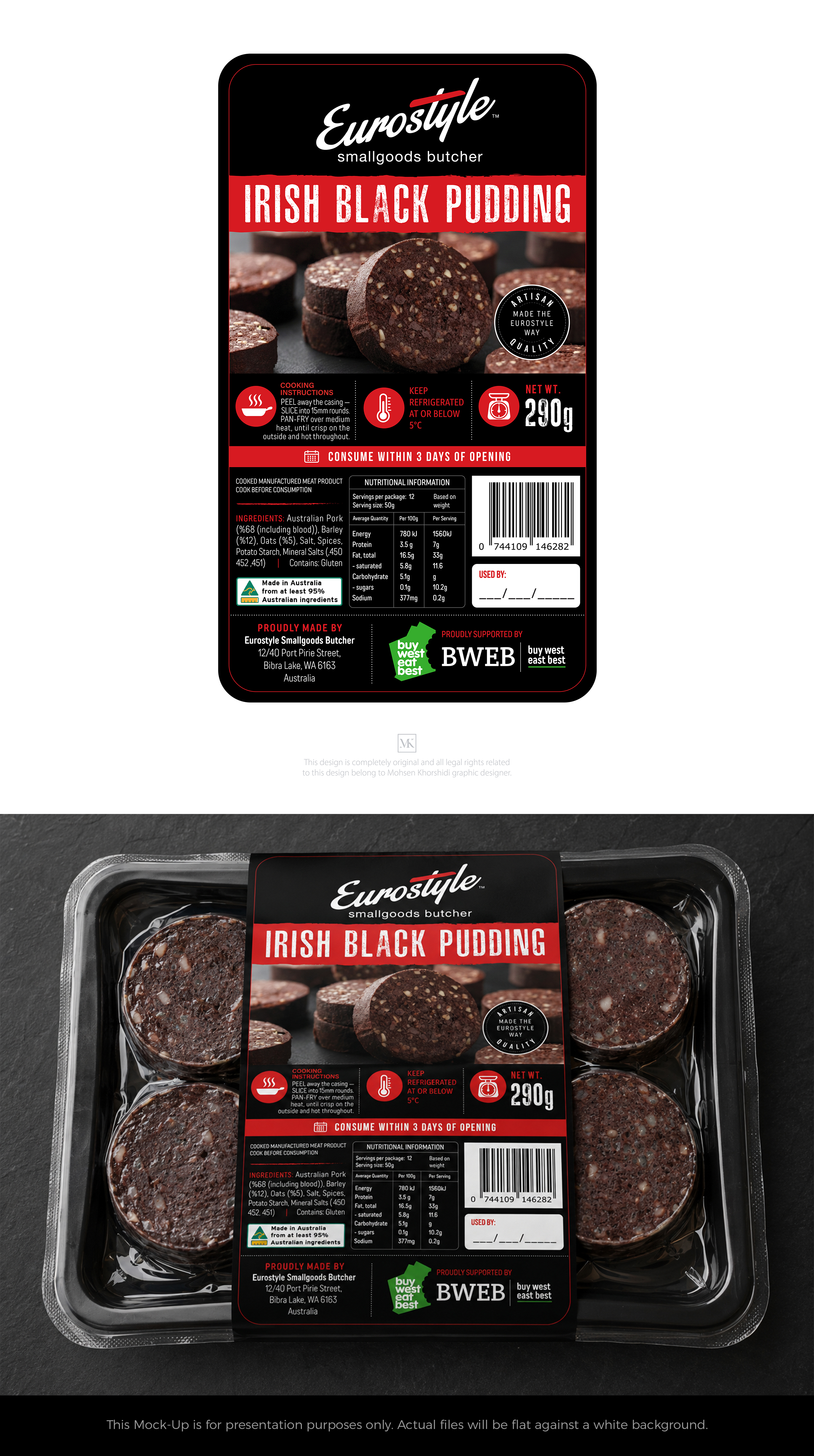 Label Design by Mohsen Khorshidi for Eurostyle Smallgoods | Design #37628410