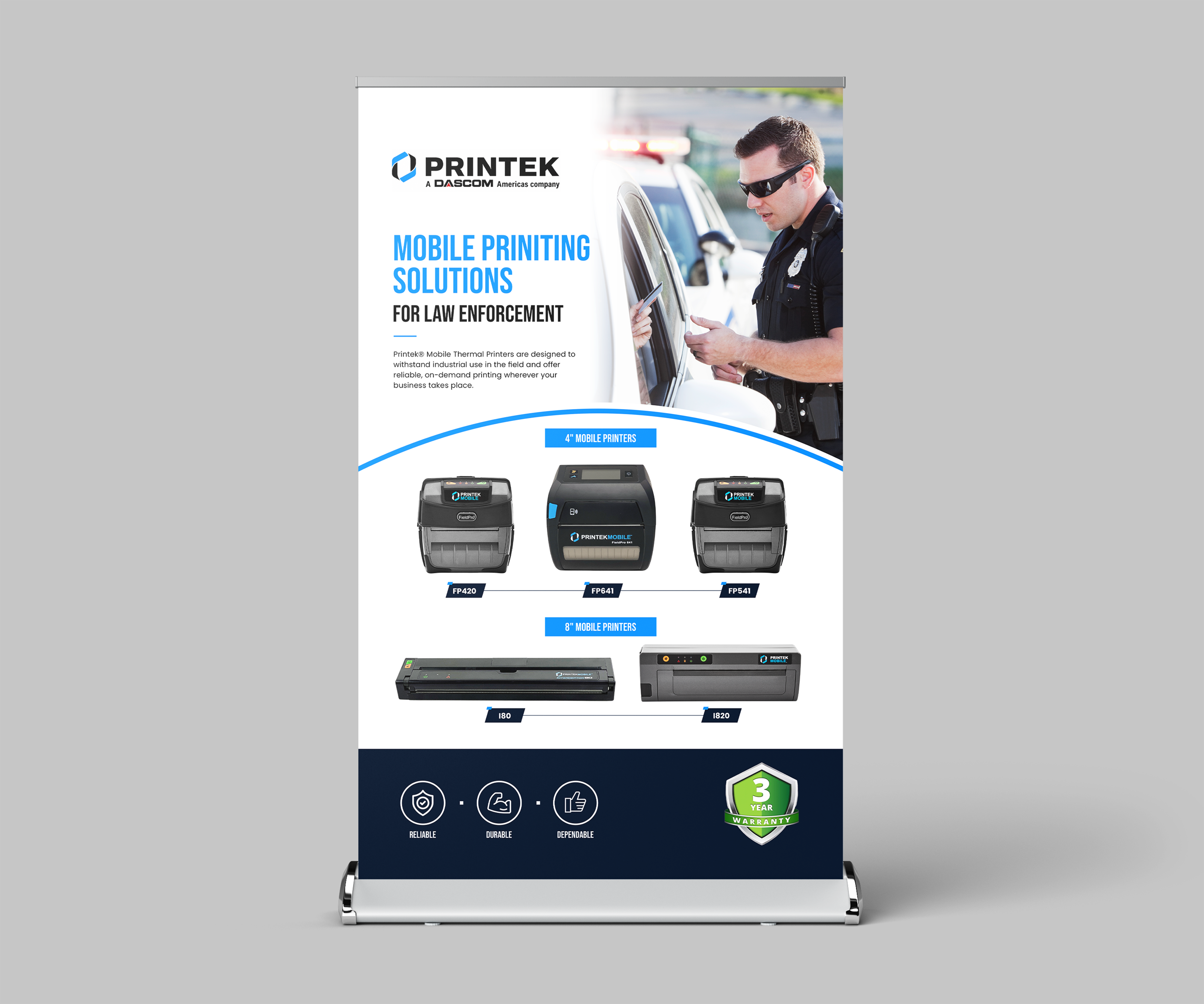 Trade Show Booth Design by dadaMEDIA for Printek, LLC | Design #37634726