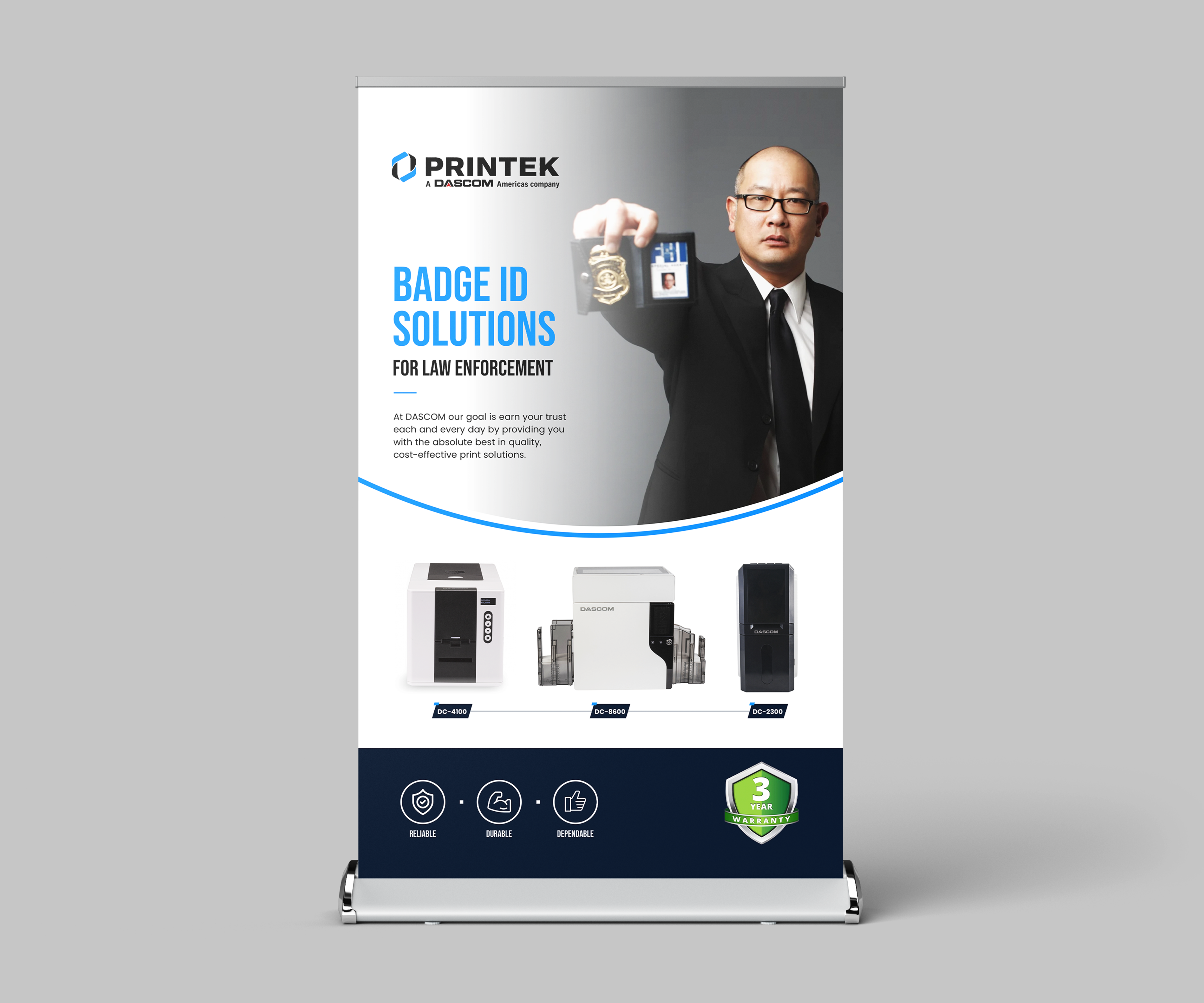 Trade Show Booth Design by dadaMEDIA for Printek, LLC | Design #37634775