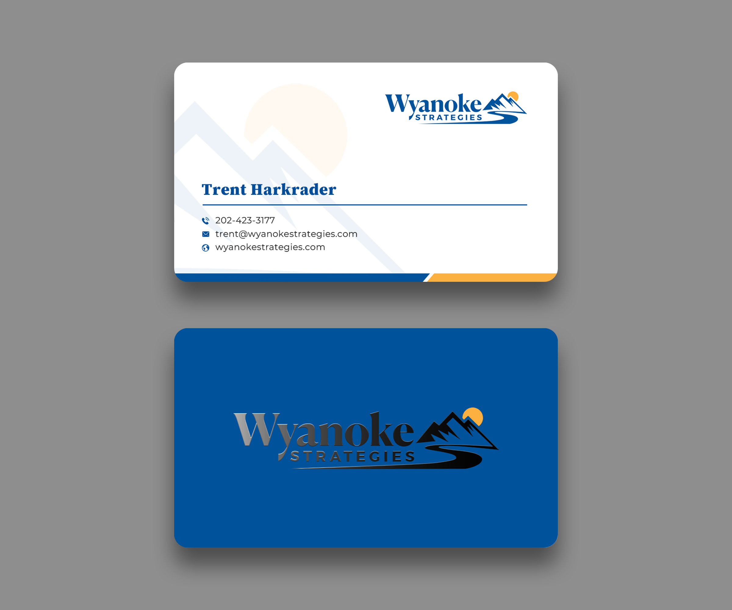 Business Card Design by Sun Moon Graphic Designer for Wyanoke Strategies | Design #37628647