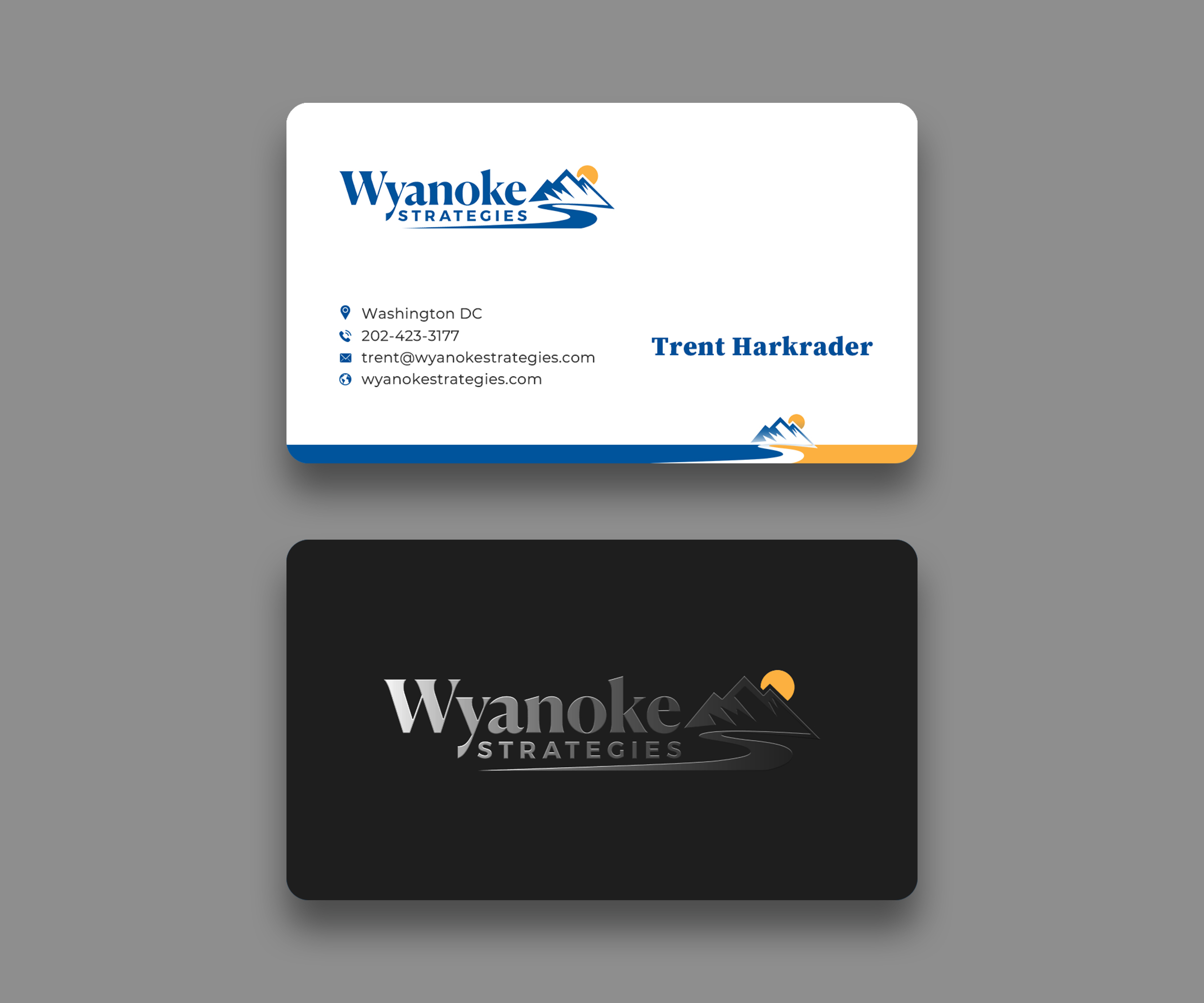 Business Card Design by Sun Moon Graphic Designer for Wyanoke Strategies | Design #37628649