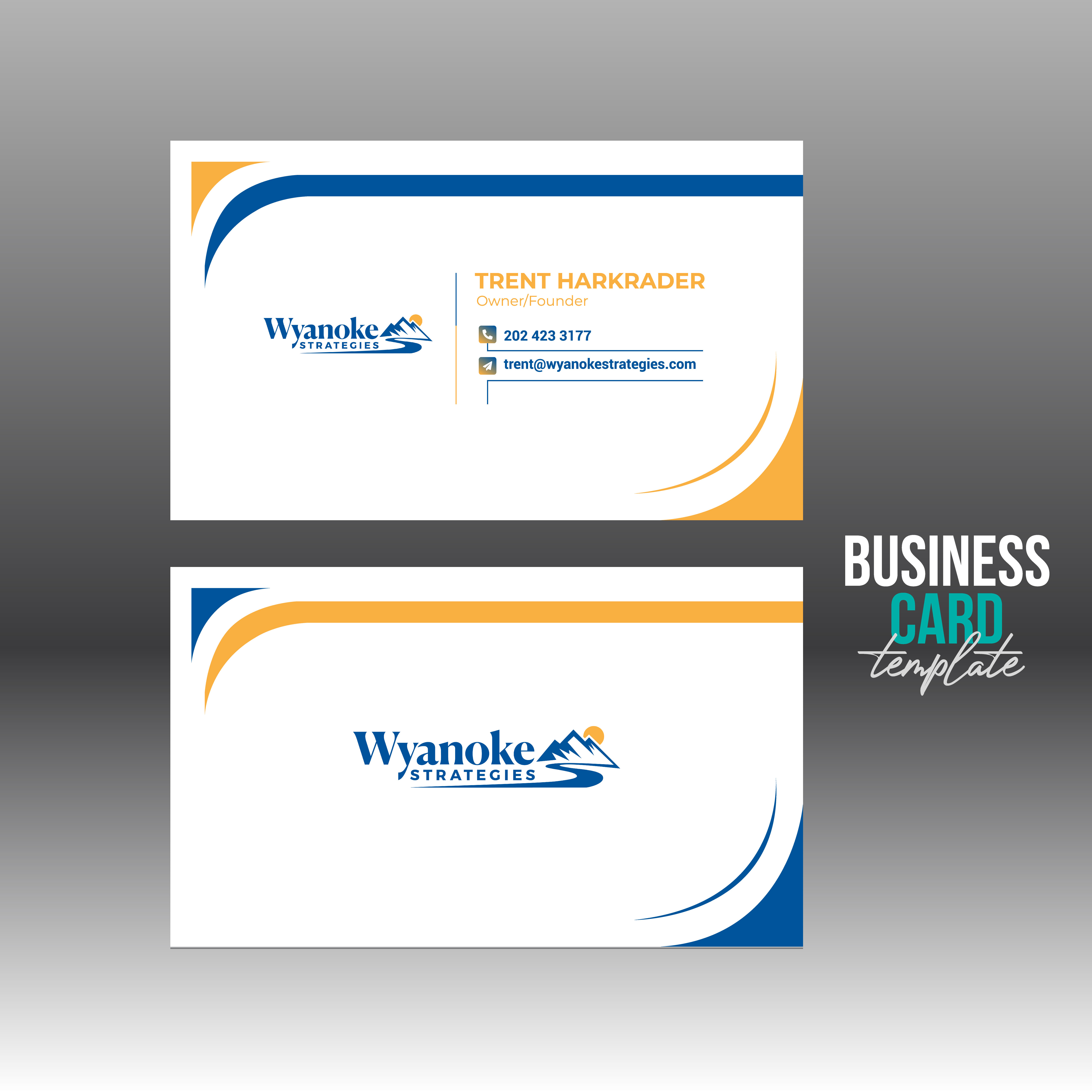 Business Card Design by Jahidul for Wyanoke Strategies | Design #37648311
