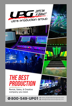 Design Publicitaire par SAI DESIGNS pour Ultra Production Group LLC | Design : #37630845