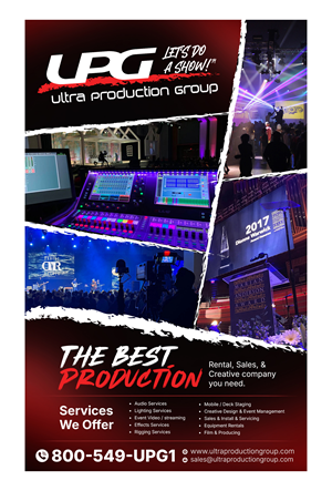 Design Publicitaire par SAI DESIGNS pour Ultra Production Group LLC | Design : #37635681