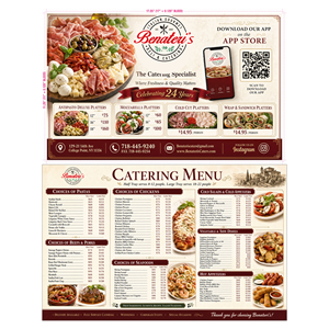 Menü-Design von abu931102 für benateri's Itslisn gourmet deli & catering  | Design: #37631654