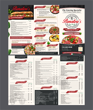 Menü-Design von erikdesign für benateri's Itslisn gourmet deli & catering  | Design: #37635124